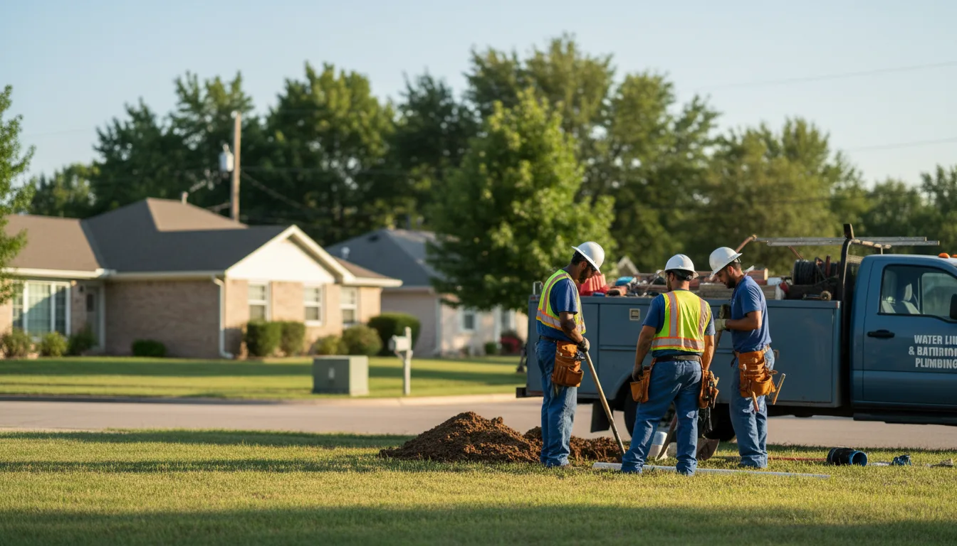 Residential water line and bathroom plumbing service in Carter Lake, IA